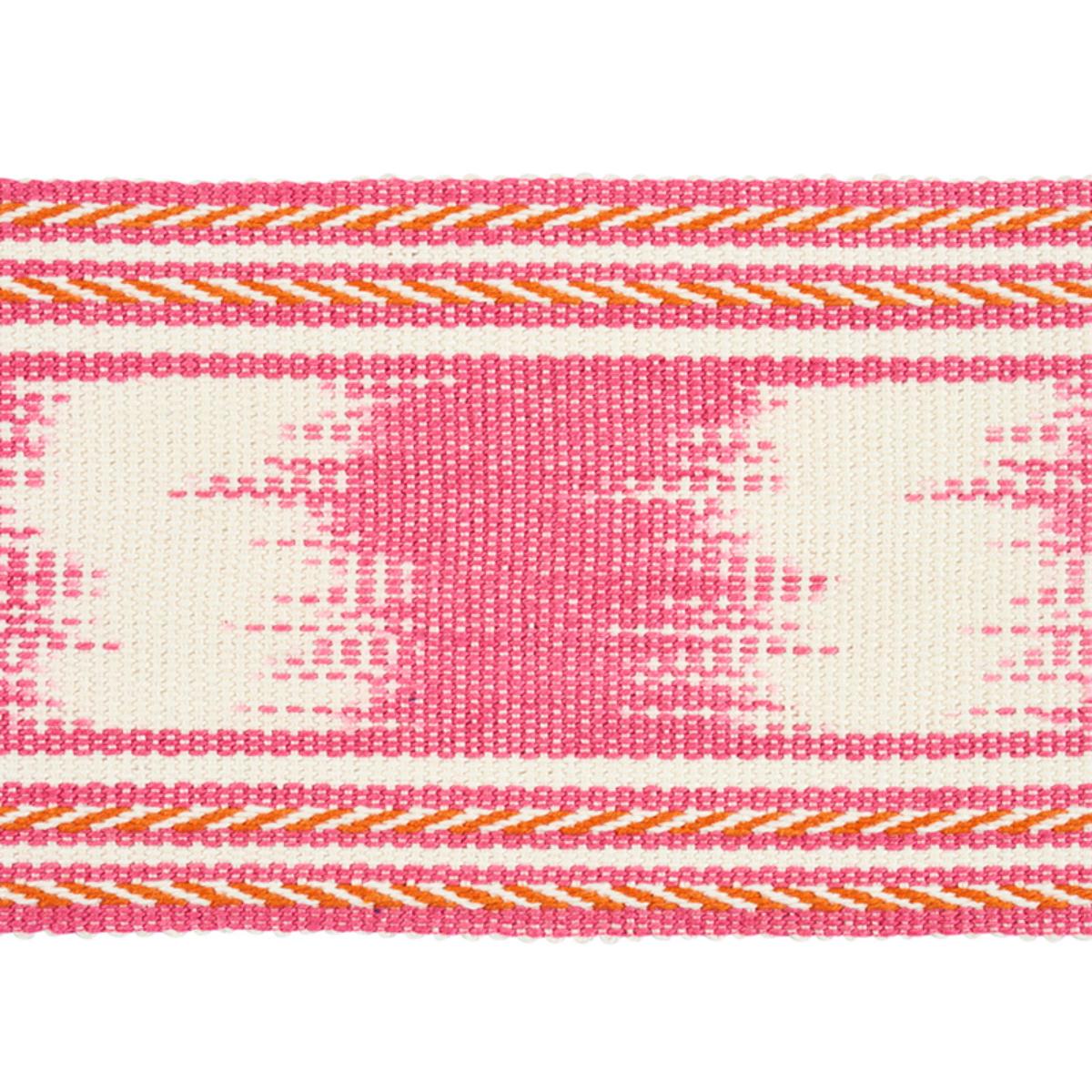 Schumacher BANYAN IKAT TAPE PINK Trim | Atlanta Fabrics