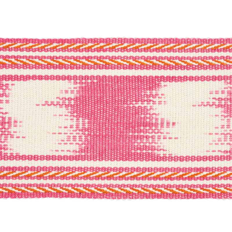 Schumacher BANYAN IKAT TAPE PINK Trim | Atlanta Fabrics