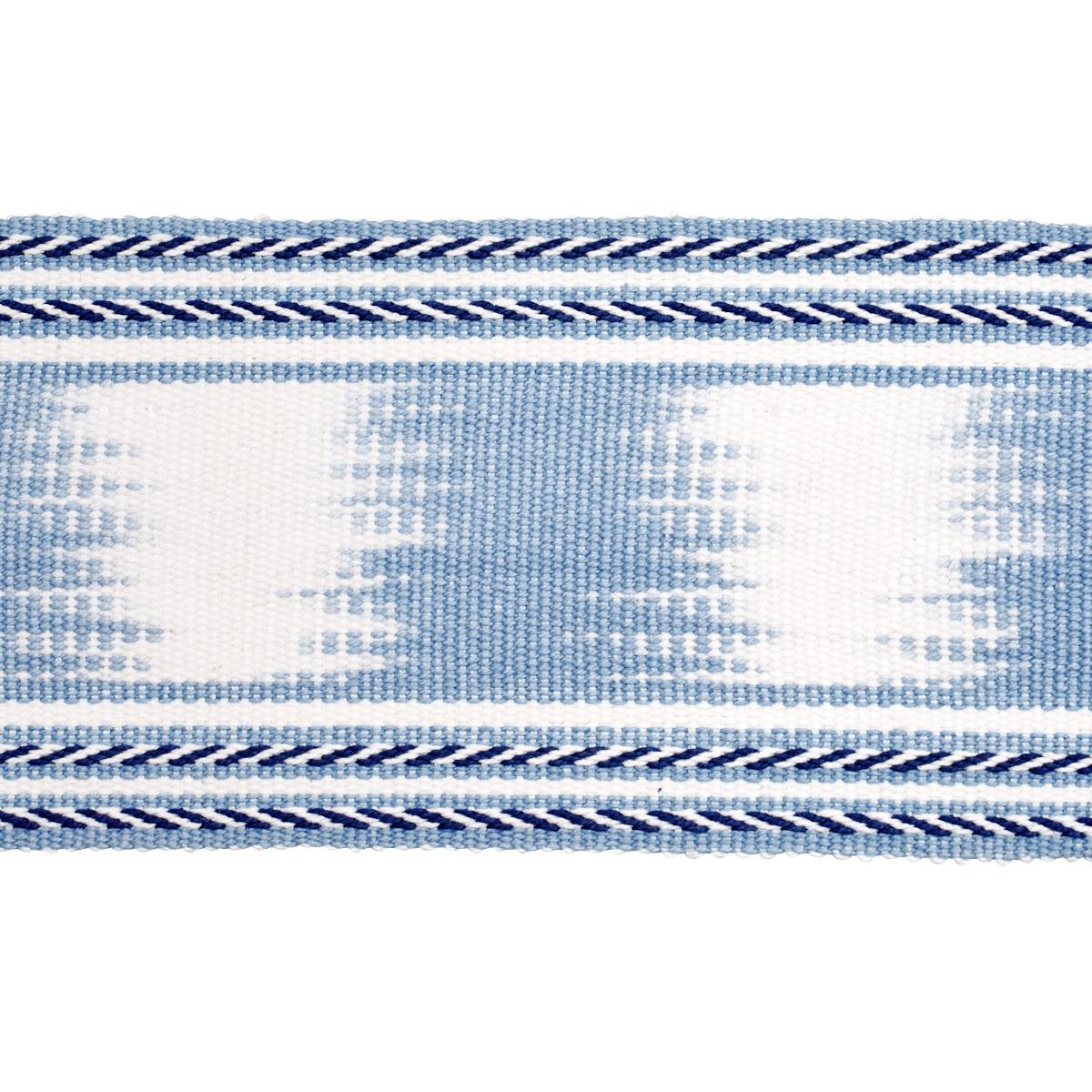 SCHUMACHER BANYAN IKAT TAPE SKY FABRIC | Atlanta Fabrics