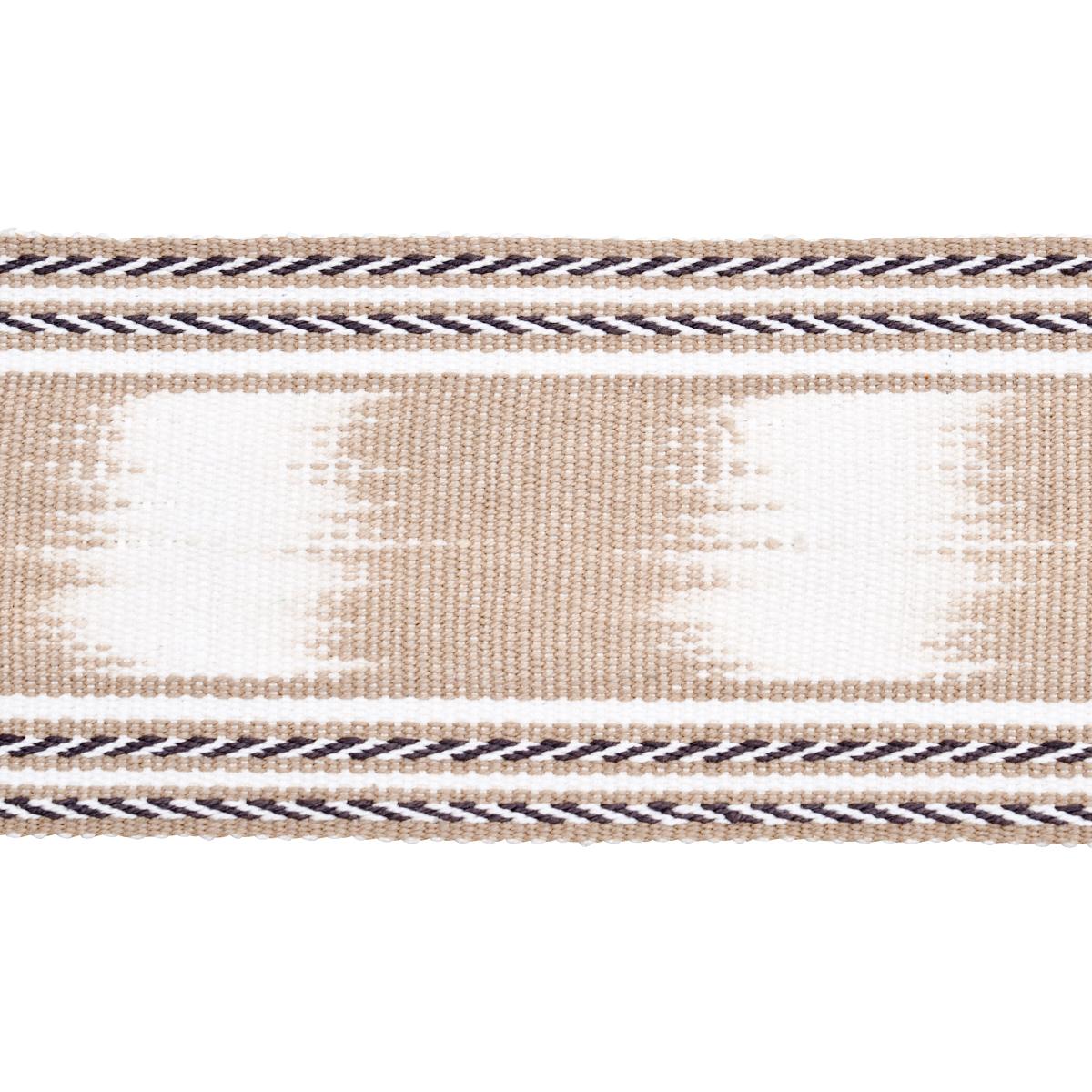 SCHUMACHER BANYAN IKAT TAPE SAND FABRIC | Atlanta Fabrics