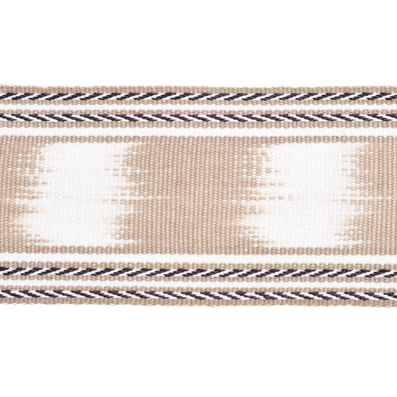 SCHUMACHER BANYAN IKAT TAPE SAND FABRIC | Atlanta Fabrics