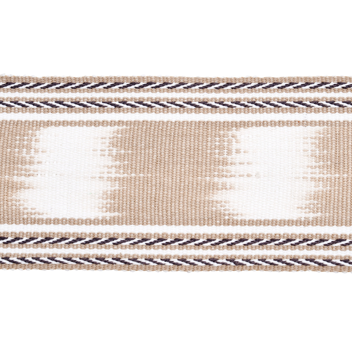 Schumacher BANYAN IKAT TAPE SAND Trim | Atlanta Fabrics