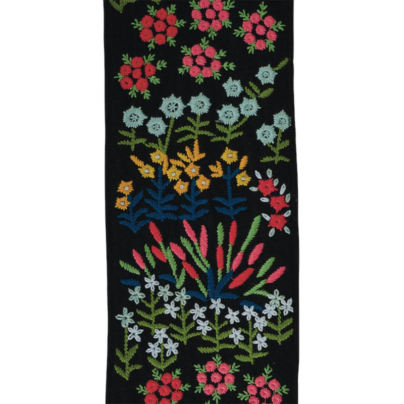 SCHUMACHER LULA EMBROIDERED TAPE BLACK TRIM | Atlanta Fabrics