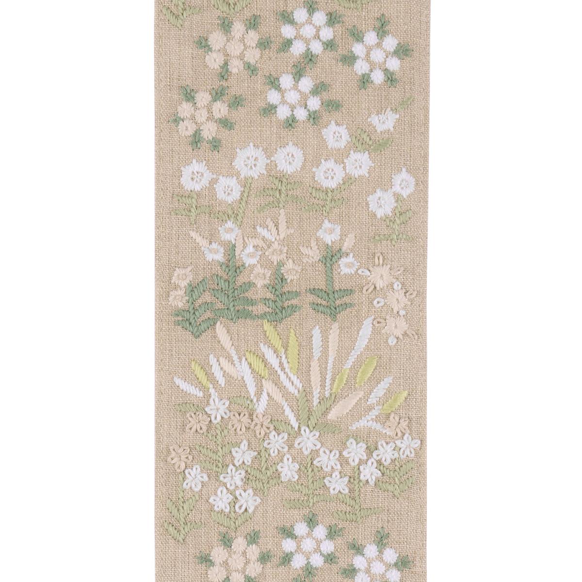 LULA EMBROIDERED TAPE GREEN