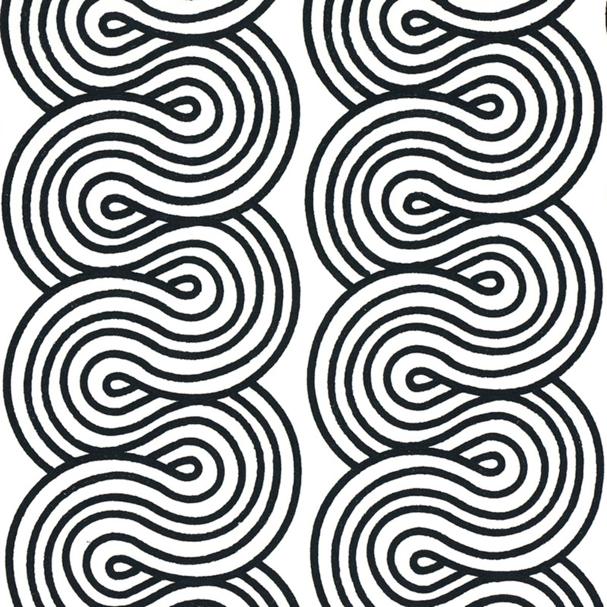 SCHUMACHER Giraldi Embroidery BLACK FABRIC | Atlanta Fabrics