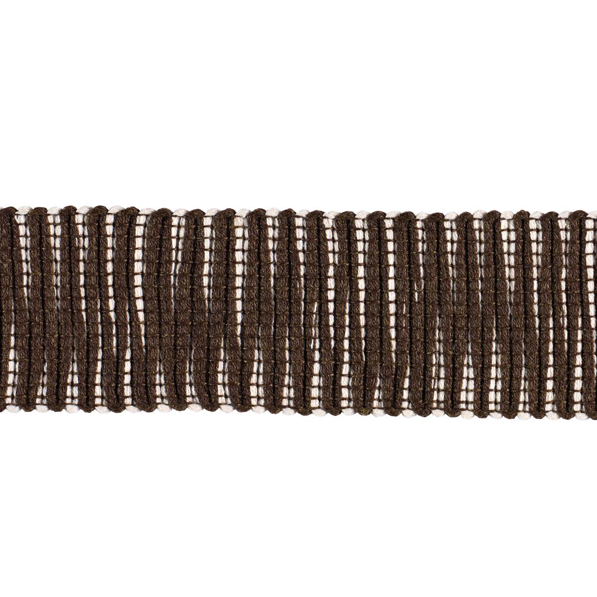 Schumacher PIERCE TAPE INDOOR/OUTDOOR BROWN Trim | Atlanta Fabrics