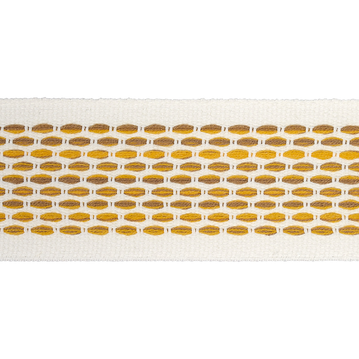 Schumacher PORTOLA TAPE INDOOR/OUTDOOR YELLOW Trim | Atlanta Fabrics