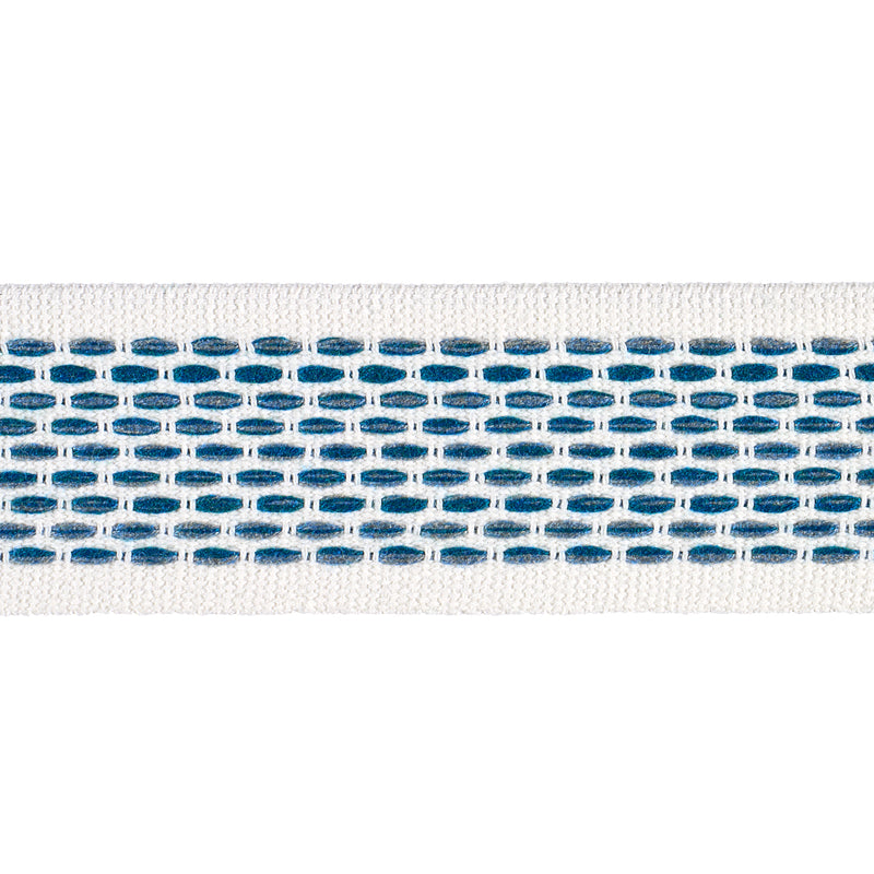 Schumacher PORTOLA TAPE INDOOR/OUTDOOR SLATE Trim | Atlanta Fabrics