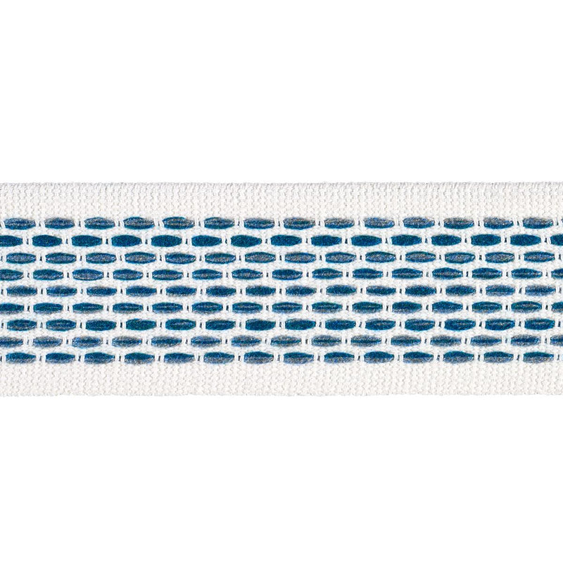 Schumacher PORTOLA TAPE INDOOR/OUTDOOR SLATE Trim | Atlanta Fabrics