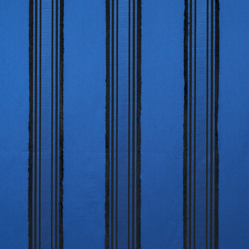 Schumacher SENZA SATIN STRIPE COBALT Fabric | Atlanta Fabrics