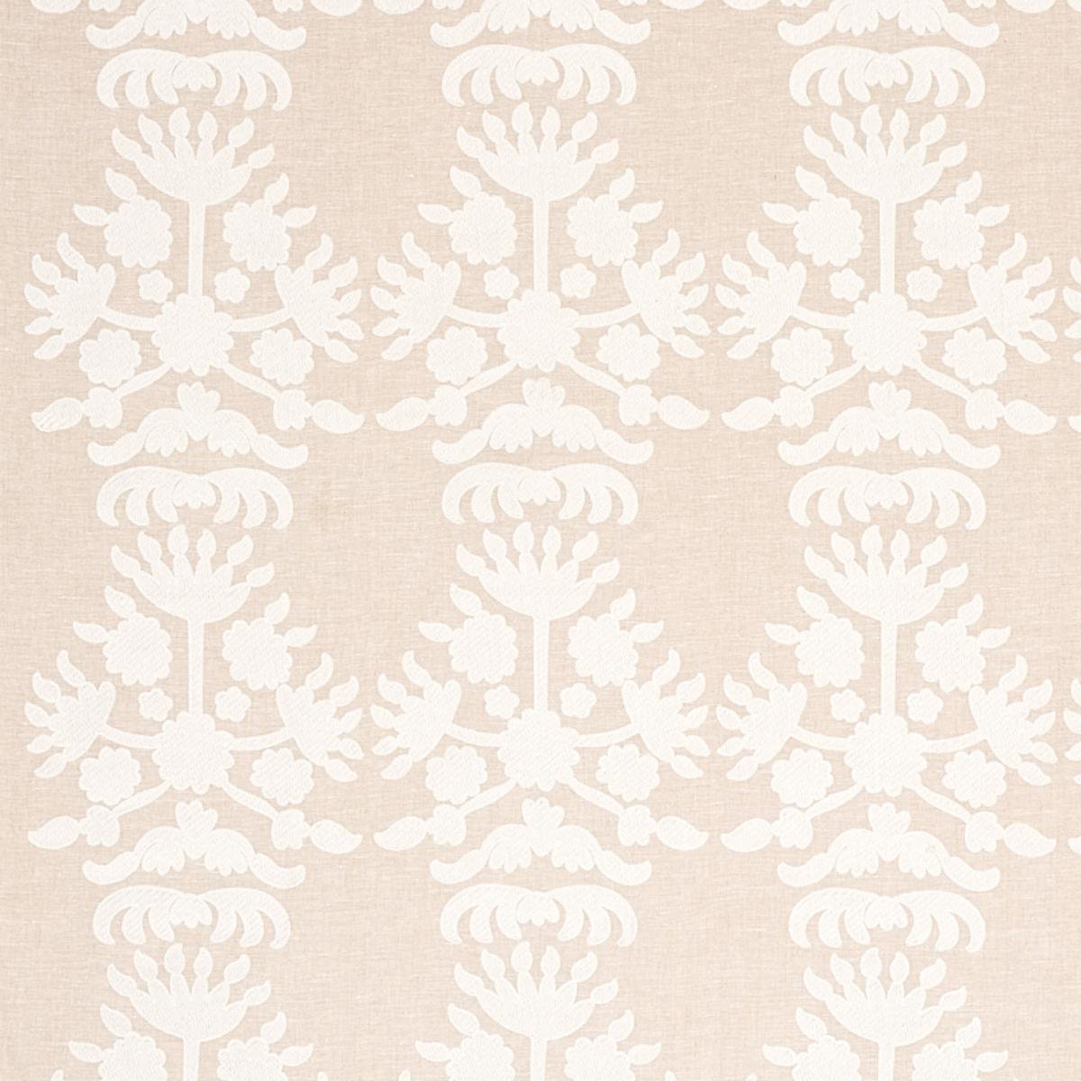 SCHUMACHER Cybele Embroidery NATURAL FABRIC | Atlanta Fabrics