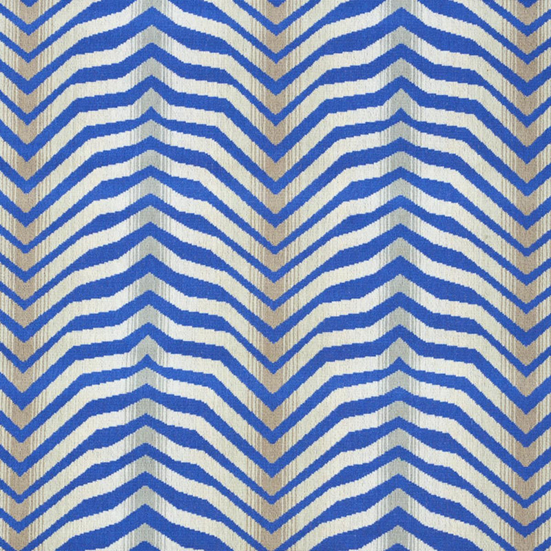 SCHUMACHER ARCURE EPINGLE COBALT FABRIC | Atlanta Fabrics