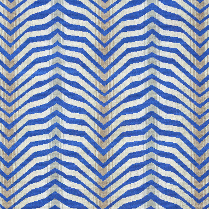 Schumacher ARCURE ÌäPINGLÌä COBALT Fabric | Atlanta Fabrics