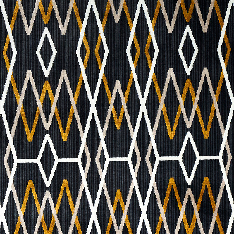 Schumacher KYOTO TRELLIS SOOT Fabric | Atlanta Fabrics