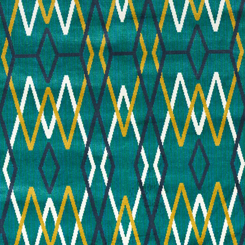 SCHUMACHER KYOTO TRELLIS EMERALD FABRIC | Atlanta Fabrics