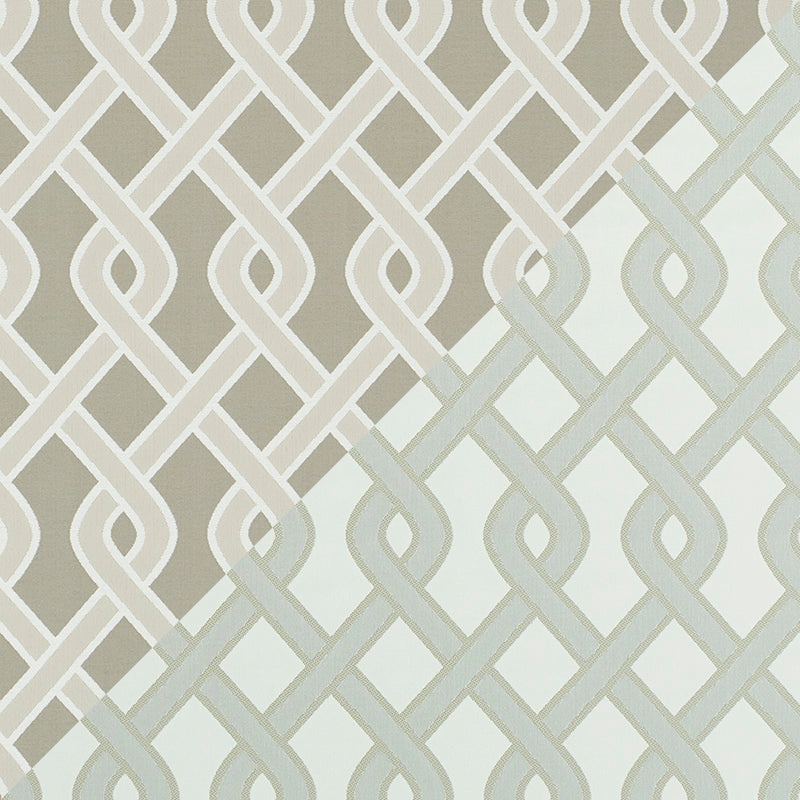 Schumacher CLEO TRELLIS INDOOR/OUTDOOR NEUTRAL Fabric | Atlanta Fabrics