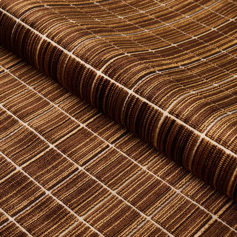 SCHUMACHER CORNEILLE VELVET MOCHA FABRIC | Atlanta Fabrics