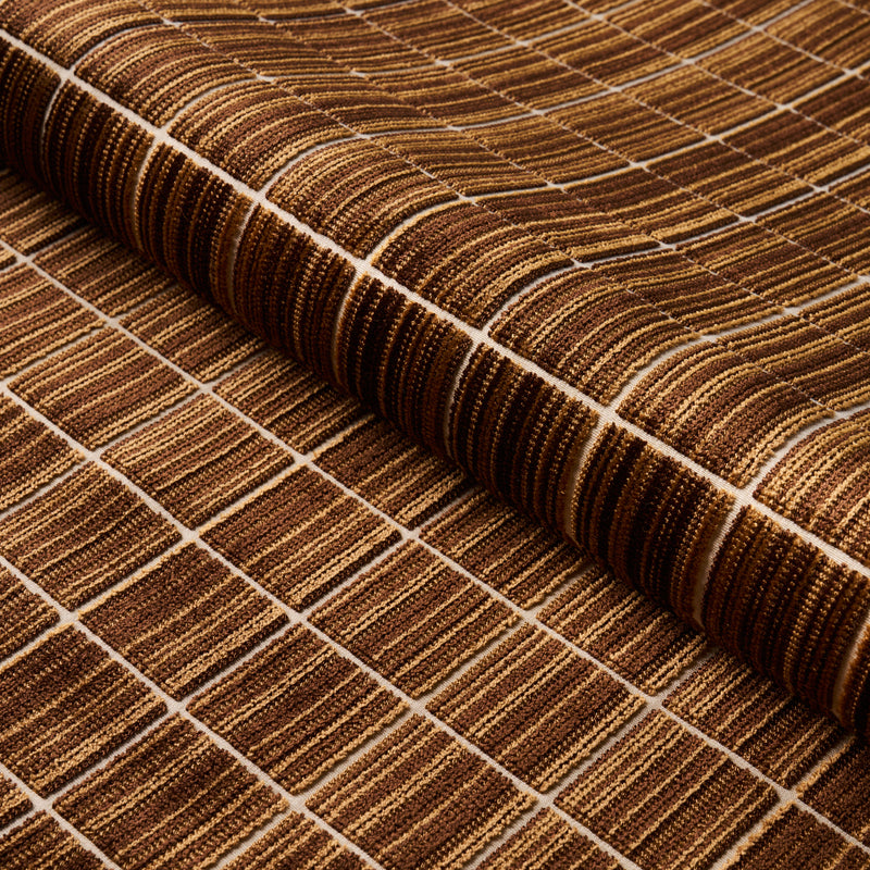 Schumacher CORNEILLE VELVET MOCHA Fabric | Atlanta Fabrics