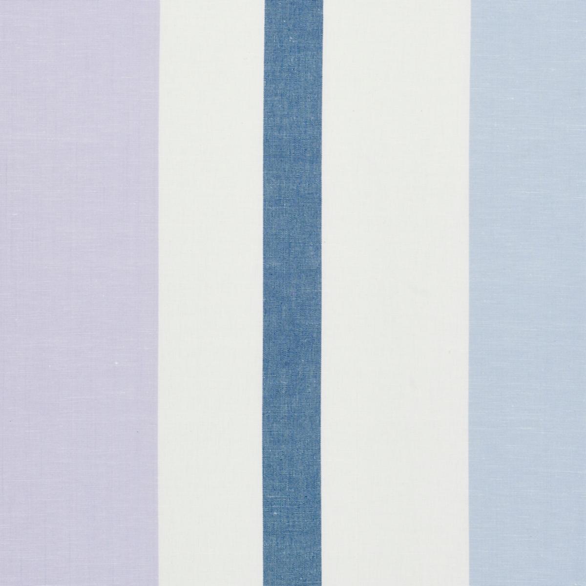 SCHUMACHER LOLLAND LINEN STRIPE LILAC & BLUE FABRIC | Atlanta Fabrics