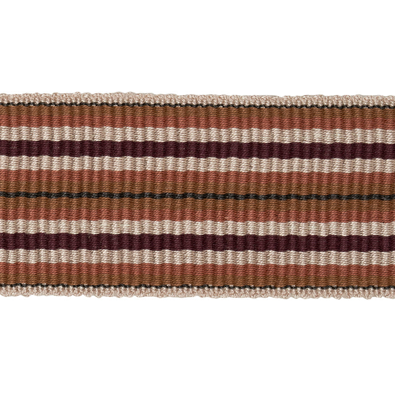 Schumacher TOPAKI STRIPE TAPE MEDIUM AUBERGINE Trim | Atlanta Fabrics