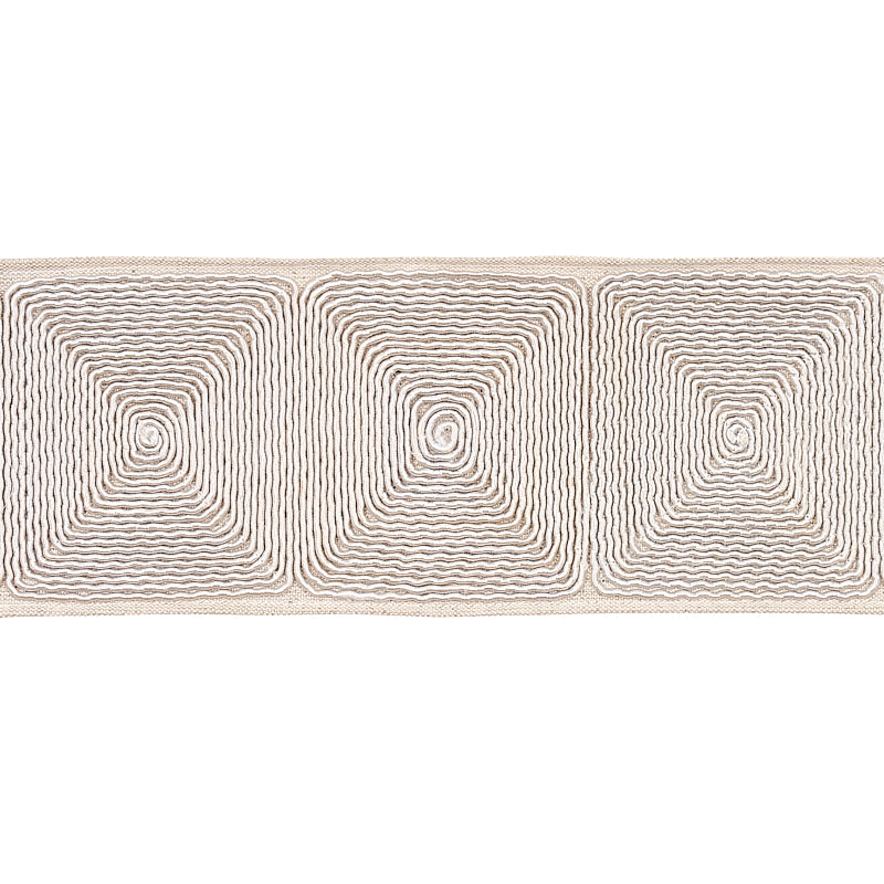 Schumacher NAUTILINA EMBROIDERED TAPE NATURAL Trim | Atlanta Fabrics