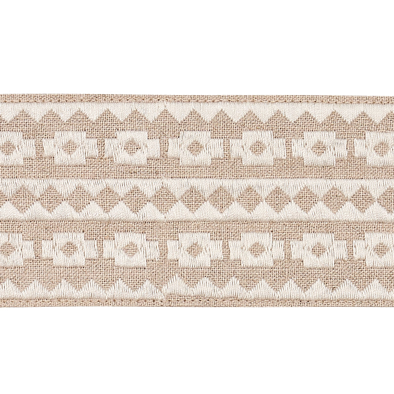 Schumacher Talitha Tape IVORY ON NATURAL Trim | Atlanta Fabrics