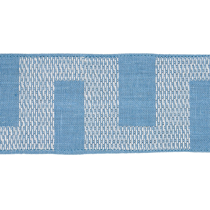 Schumacher MATRIX TAPE IVORY ON SKY Trim | Atlanta Fabrics