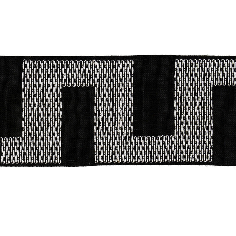 Schumacher MATRIX TAPE IVORY ON BLACK Trim | Atlanta Fabrics