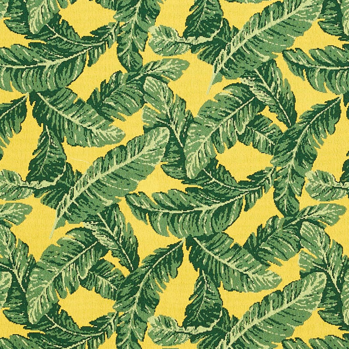 TROPICAL LEAF EPINGLE GREEN & YELLOW