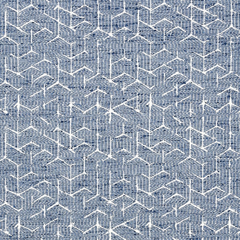 SCHUMACHER COLERIDGE JACQUARD BLUE FABRIC | Atlanta Fabrics