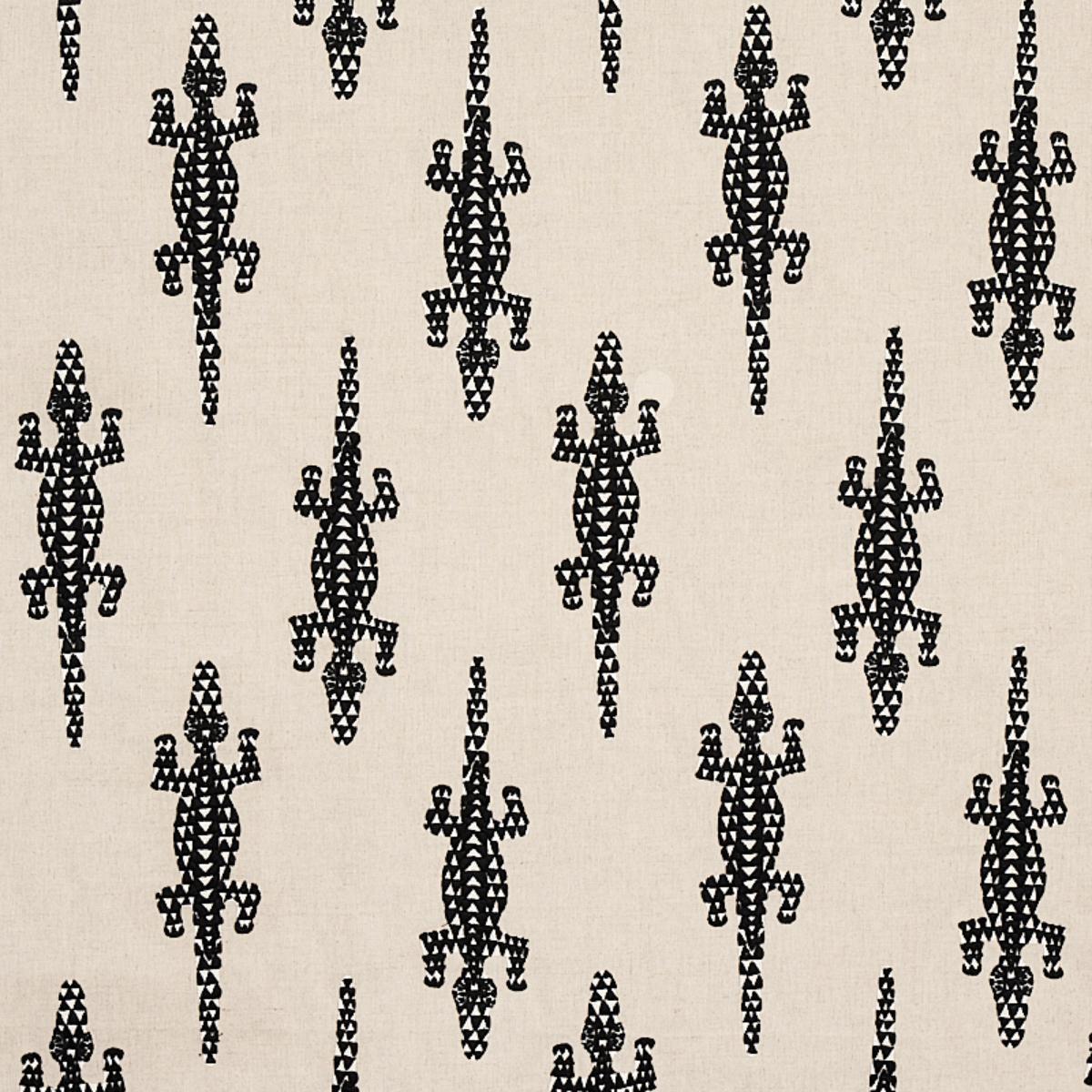 SCHUMACHER BARACOA EMBROIDERY BLACK FABRIC | Atlanta Fabrics
