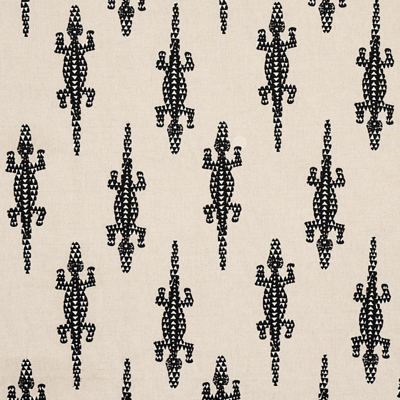 SCHUMACHER BARACOA EMBROIDERY BLACK FABRIC | Atlanta Fabrics