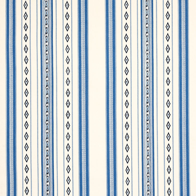 Schumacher DAKOTA STRIPE BLUE Fabric | Atlanta Fabrics