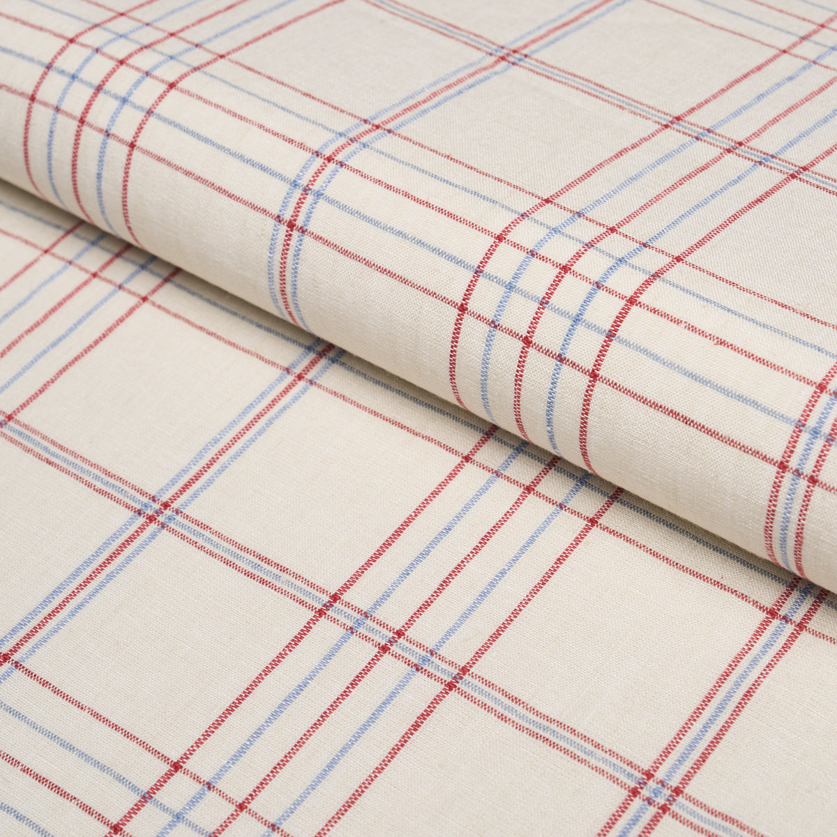 NILS PLAID LINEN RED