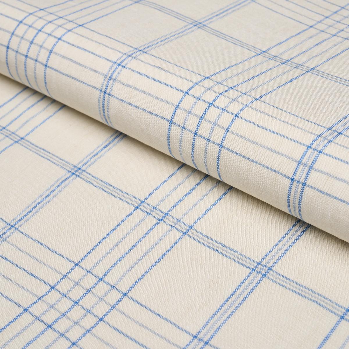 NILS PLAID LINEN BLUE