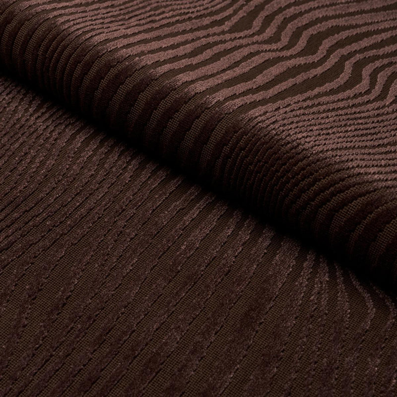 SCHUMACHER GUNTA CUT VELVET ESPRESSO FABRIC | Atlanta Fabrics