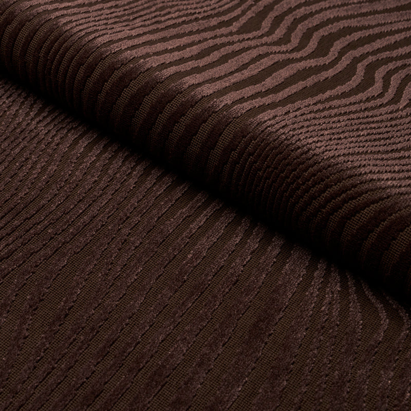 Schumacher GUNTA CUT VELVET ESPRESSO Fabric | Atlanta Fabrics
