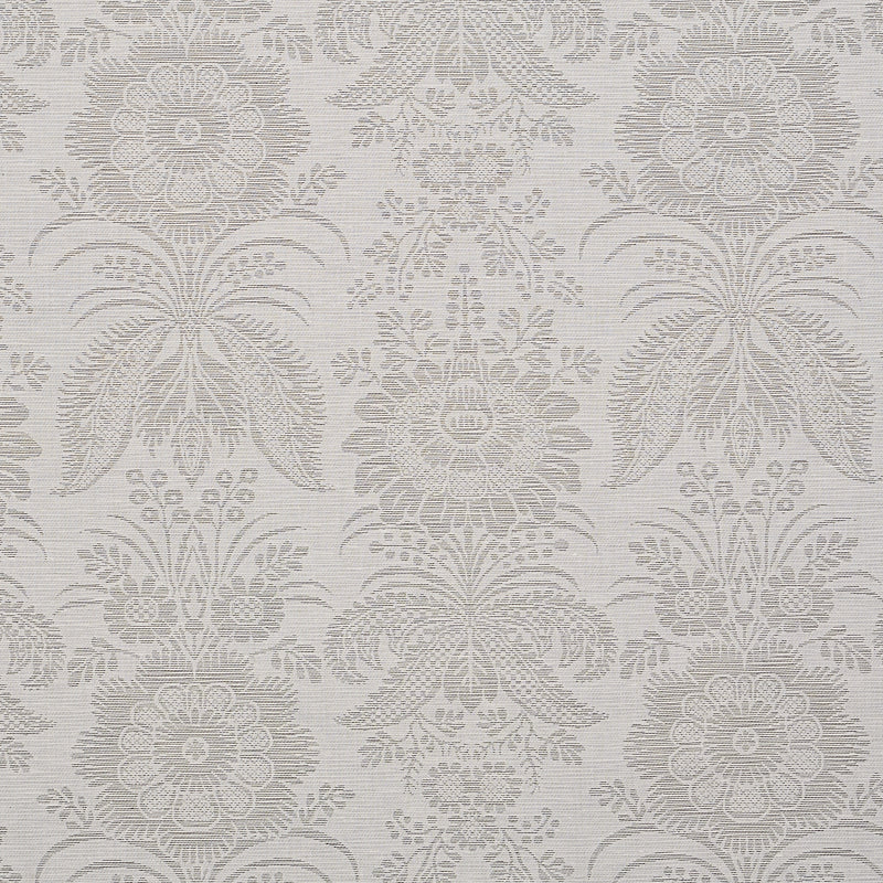 Schumacher GRETA DAMASK GREY Fabric | Atlanta Fabrics