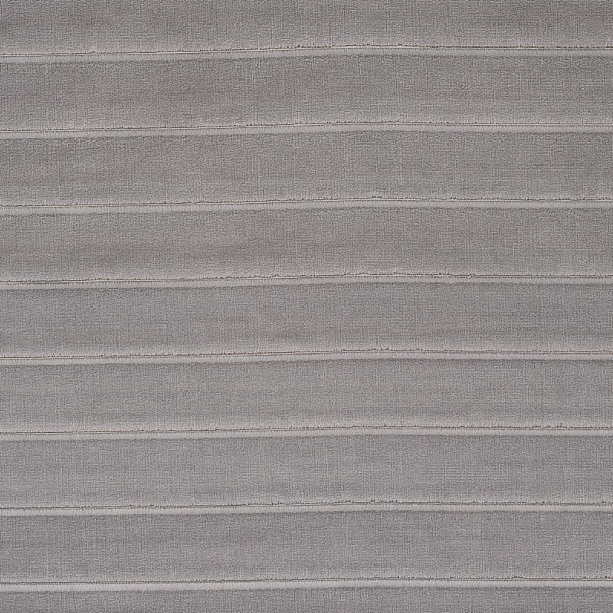 SCHUMACHER FREDERIKA CHANNELED VELVET OTTER GREY FABRIC | Atlanta Fabrics