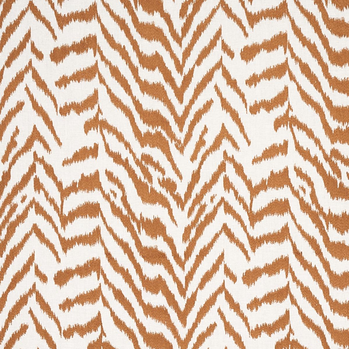 SCHUMACHER Quincy Embroidery on Linen TOAST FABRIC | Atlanta Fabrics