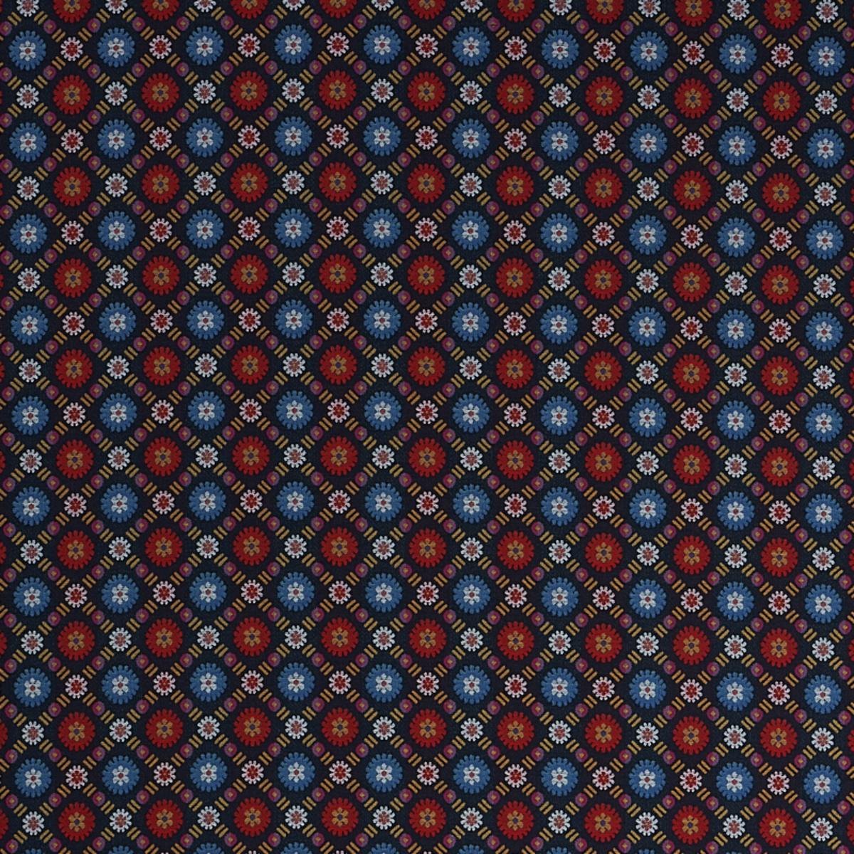 SCHUMACHER LARISSA NAVY FABRIC | Atlanta Fabrics