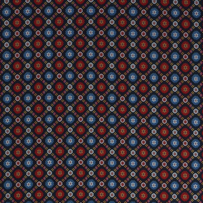 SCHUMACHER LARISSA NAVY FABRIC | Atlanta Fabrics