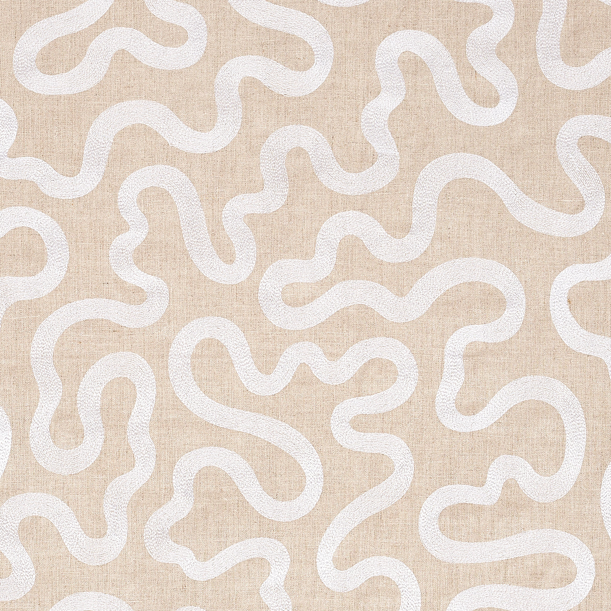 Riley Embroidery IVORY ON NATURAL