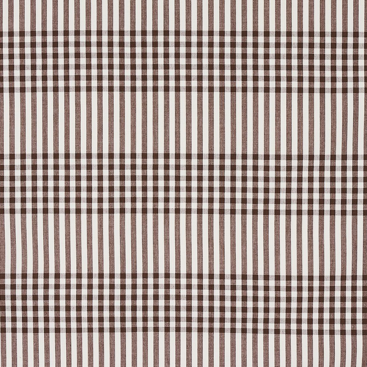SCHUMACHER BERGEN PLAID BROWN FABRIC | Atlanta Fabrics