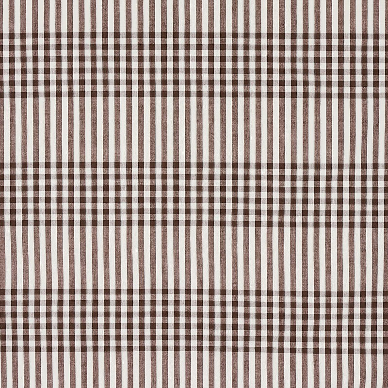 SCHUMACHER BERGEN PLAID BROWN FABRIC | Atlanta Fabrics