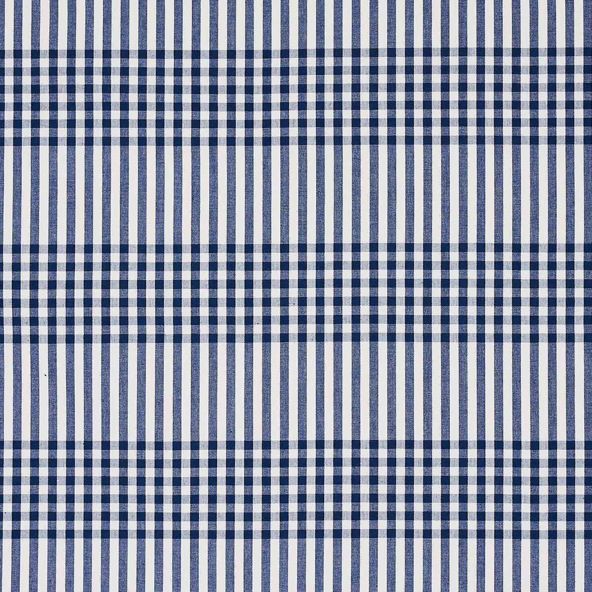 SCHUMACHER BERGEN PLAID NAVY FABRIC | Atlanta Fabrics
