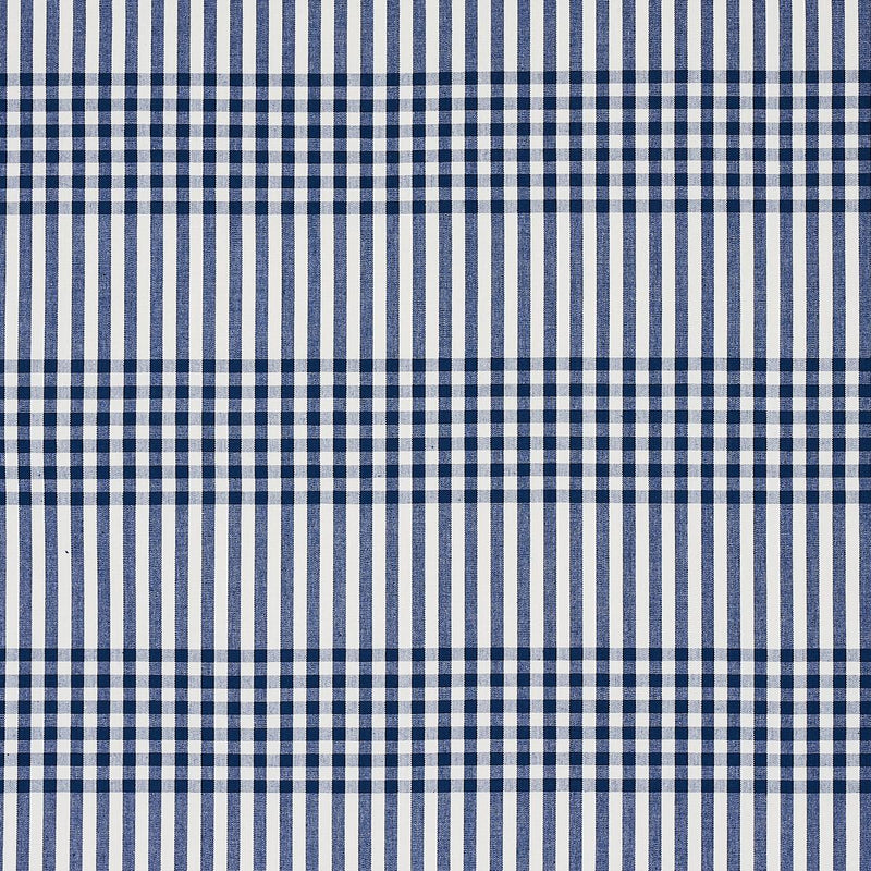 SCHUMACHER BERGEN PLAID NAVY FABRIC | Atlanta Fabrics