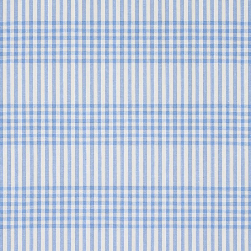 SCHUMACHER BERGEN PLAID SKY FABRIC | Atlanta Fabrics