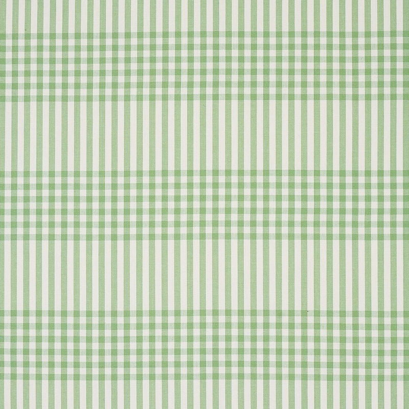 SCHUMACHER BERGEN PLAID GREEN FABRIC | Atlanta Fabrics