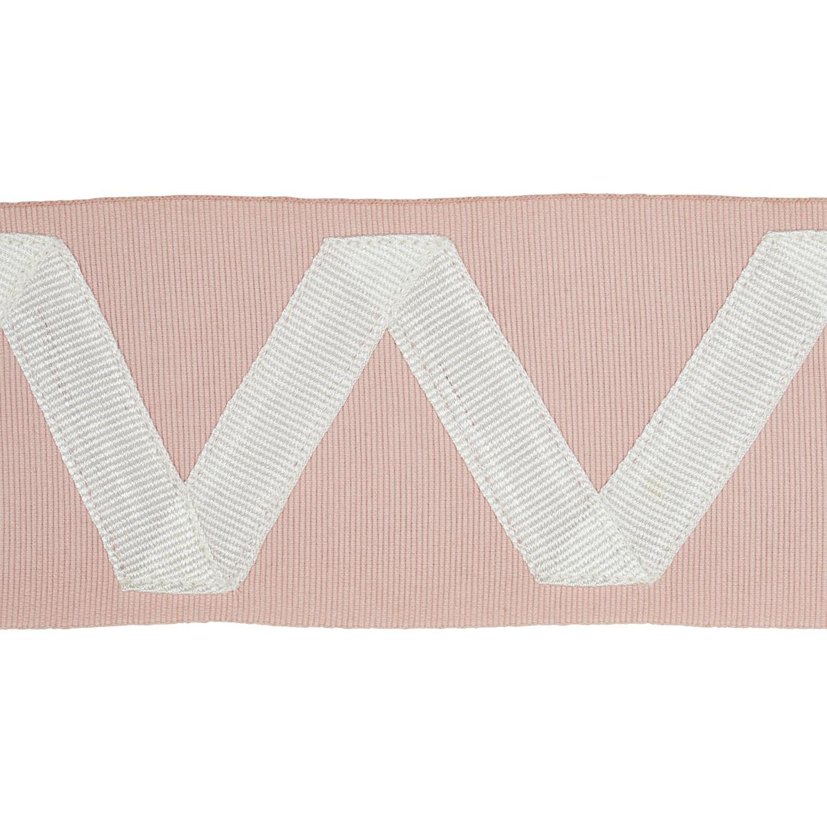 Schumacher LEGERE APPLIQUÌä TAPE IVORY ON BLUSH Trim | Atlanta Fabrics